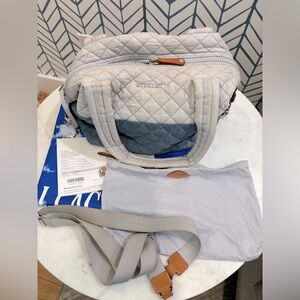 MZ Wallace Mist/Coastal Medium Sutton with shoulder and crossbody strap & pouch